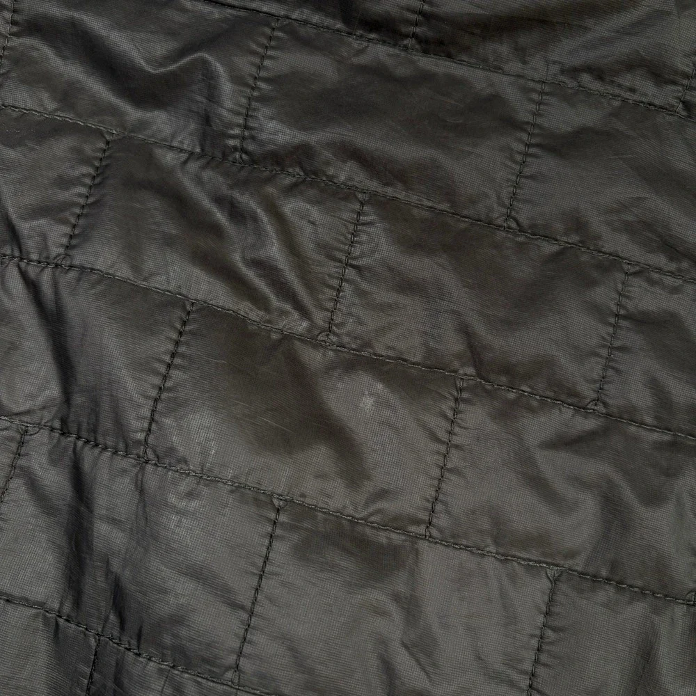 Patagonia Nano Puff Jacket Mens Medium Grey Quilted Full Zip Puffer Coat Worn